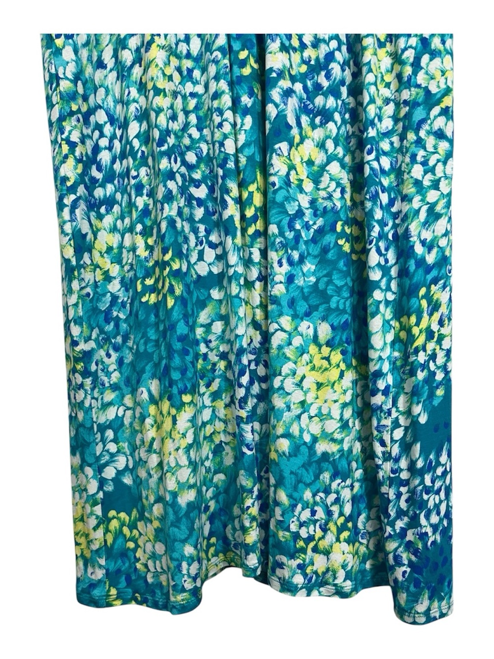 Carole Hochman Heavenly Soft Maxi Loungewear Dress Teal Blue Green Floral PL - Picture 6 of 8
